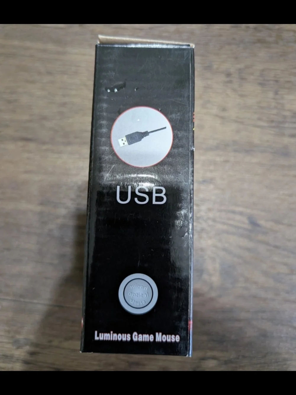 Luminous Gaming Mouse 6 Button Black & Red NWT Read Description